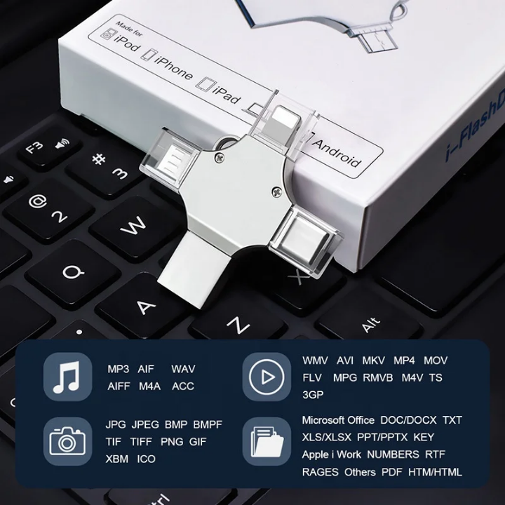 Clé USB OTG 4 en 1
