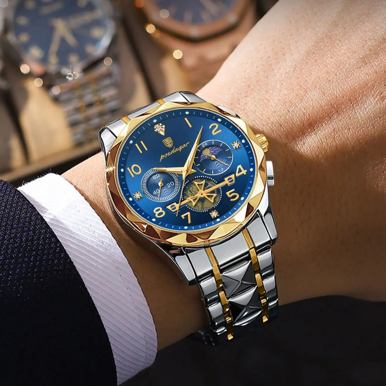 💝 Montre de Luxe Chronographe Le Cadeau Premium pour Lui 🕰️❤️