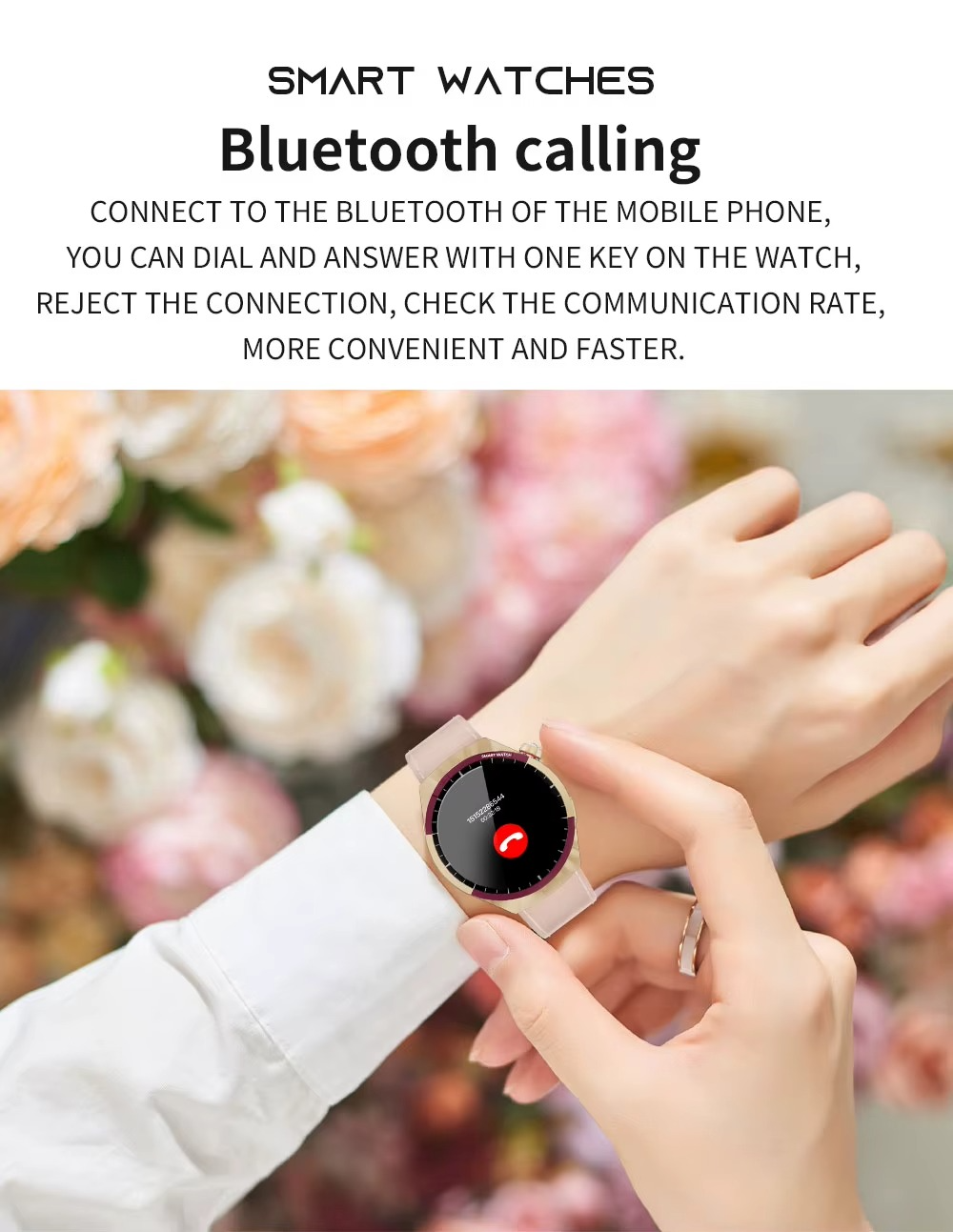 Montre Intelligente pour Femme, chic idéale pour le bureau, sorties et rendez-vous d'affaires