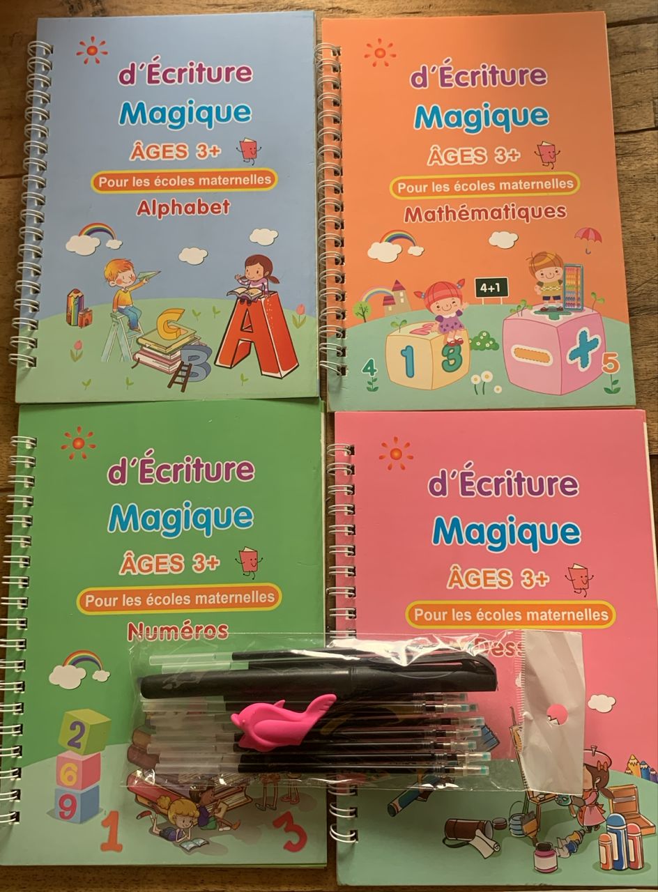Cahier d’Écriture Magique – Apprentissage Réutilisable (Âges 3+)