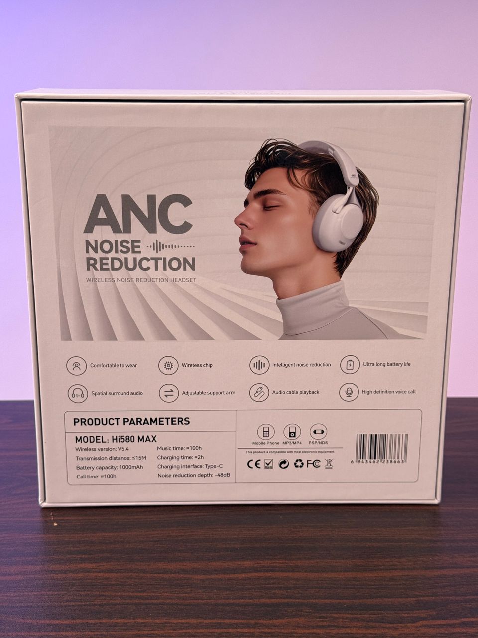 💘 Casque Bluetooth ANC Hi580 MAX – Le Cadeau Parfait Saint-Valentin pour lui ou pour elle  🎧❤️
